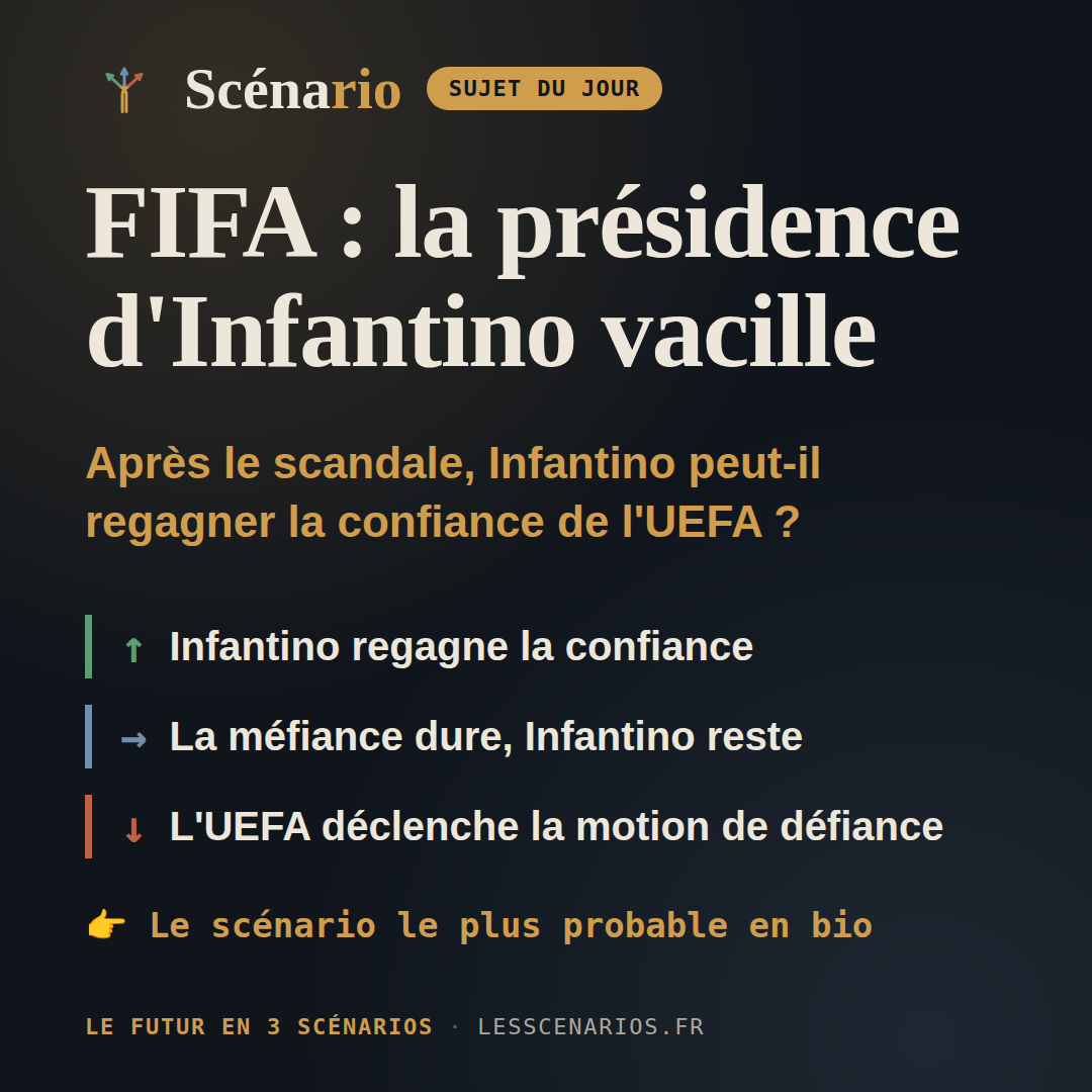 FIFA : la présidence d'Infantino vacille