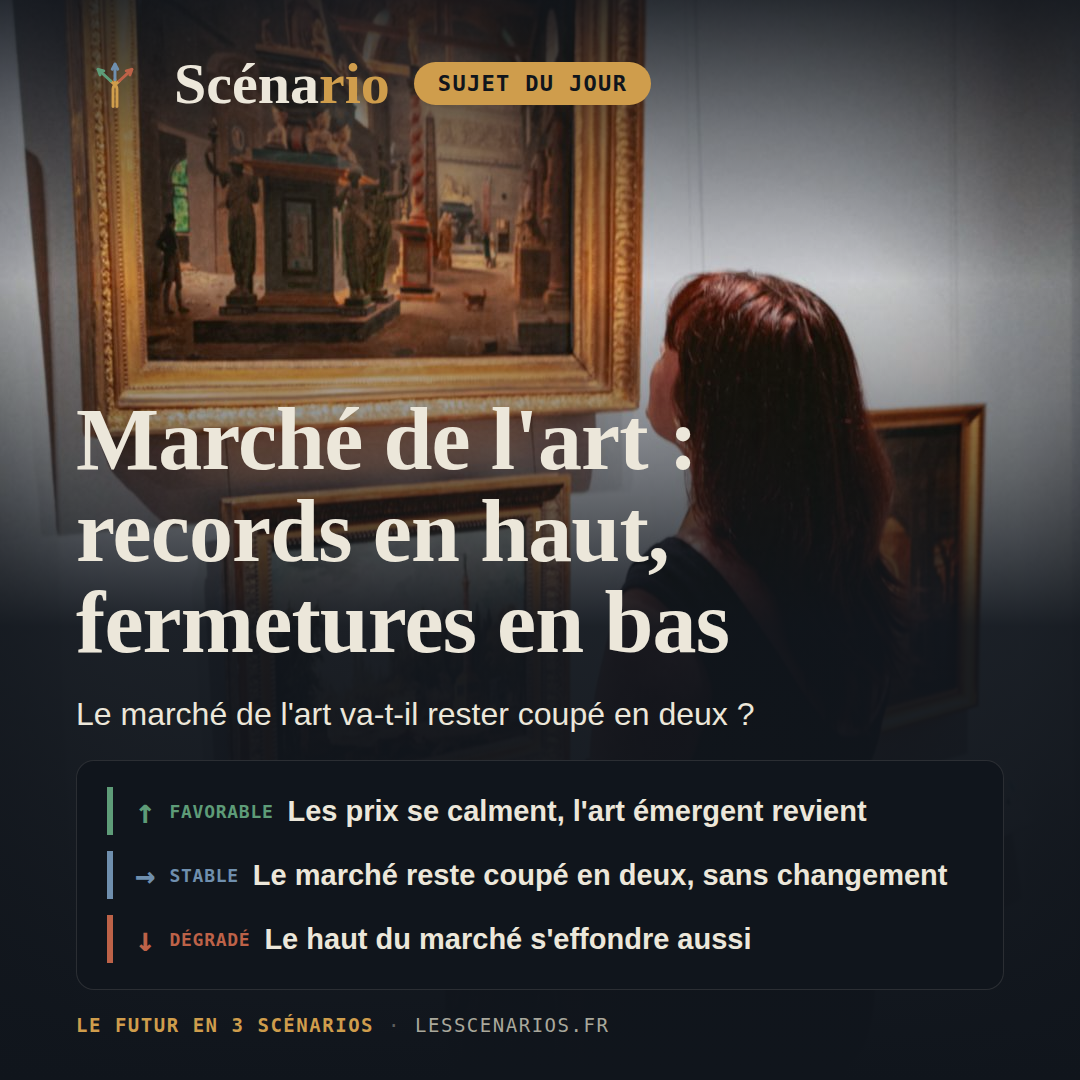 Marché de l'art : records en haut, fermetures en bas
