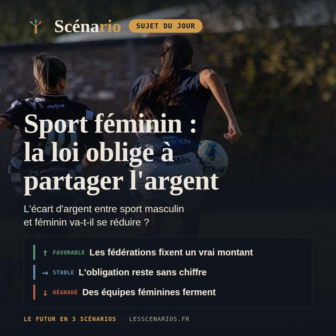 Sport féminin : la loi oblige à partager l'argent